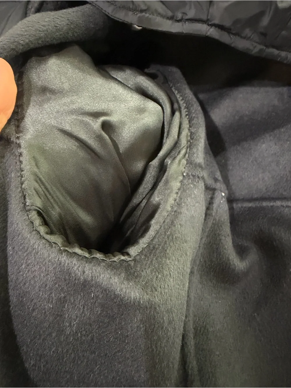 S Max Mara Gray Angora & Virgin Wool Hooded Coat - Hand Sewn - Size US 2